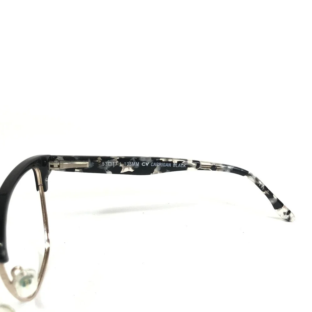 BCBGMAXAZRIA Eyeglasses Frames CARRIGAN Black Gray Tortoise Gold 53-17-135